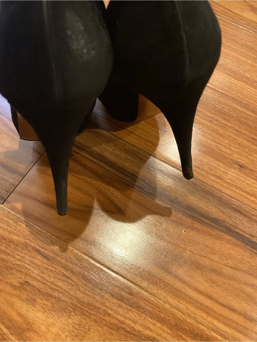GUCCI Black Suede Peep Toe Platform Heels Pumps Shoes 37 Eur